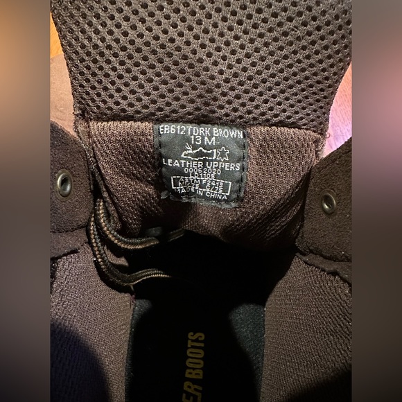 Everboots Steel Toe Lace Up Work boots Brown Leather Brand New Size 13M - Picture 5 of 6